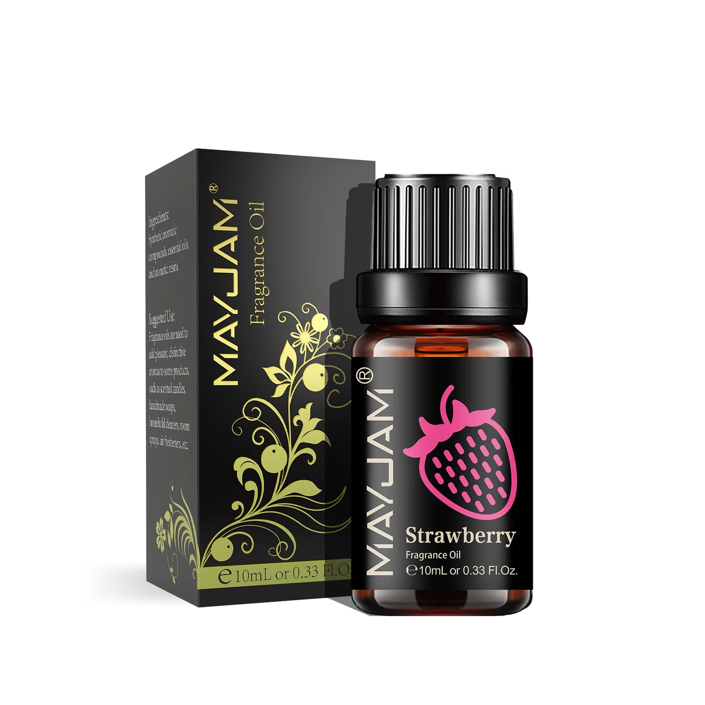 Óleo Aromático Frutado 10ml – Morango, Melancia, e Cereja para Umidificador, Velas, Sabonetes e Aromatizante de Ambiente