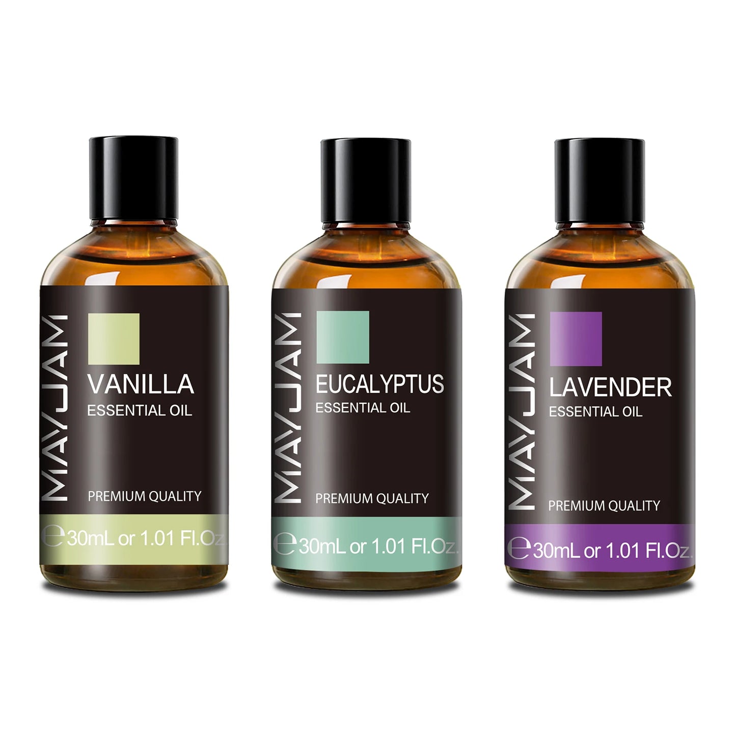 Óleo Essencial 30ml com Conta-Gotas – Limão, Eucalipto, Hortelã-Verde para Aromaterapia, Difusor e Umidificador