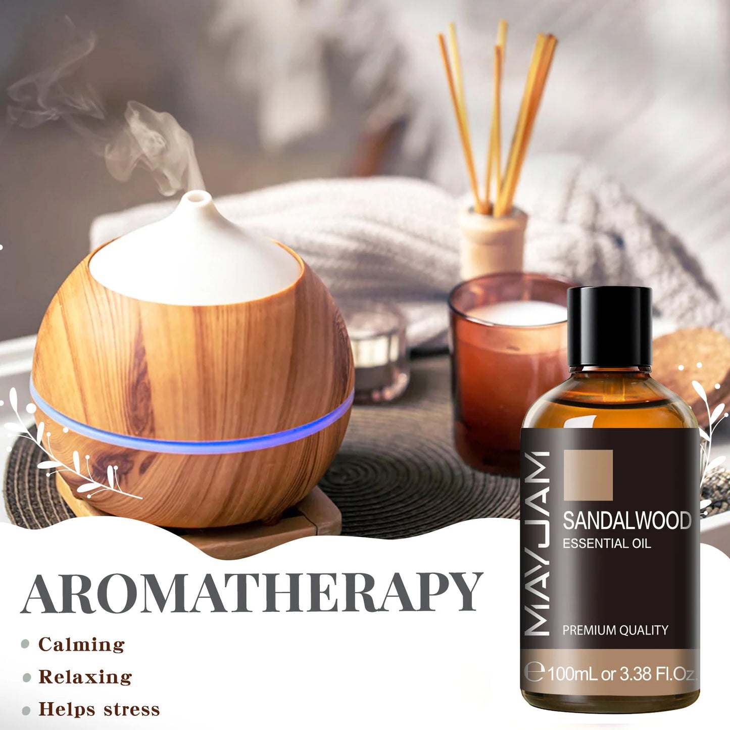 Óleo Essencial Natural com Conta-Gotas para Umidificador, Difusor e Aromaterapia – Aromatizante Concentrado