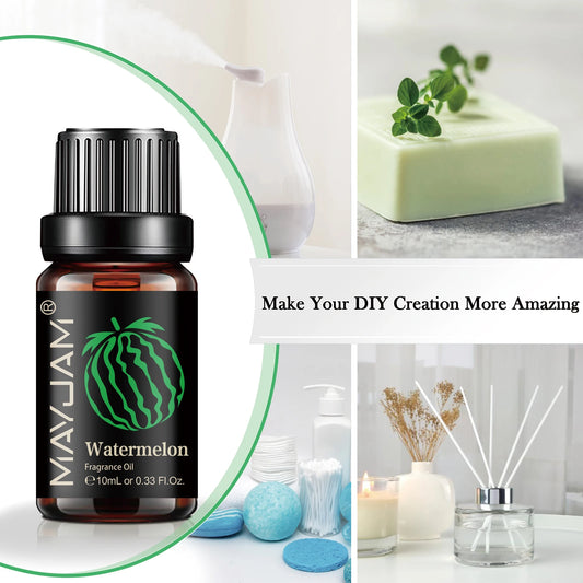 Óleo Aromático Frutado 10ml – Morango, Melancia, e Cereja para Umidificador, Velas, Sabonetes e Aromatizante de Ambiente