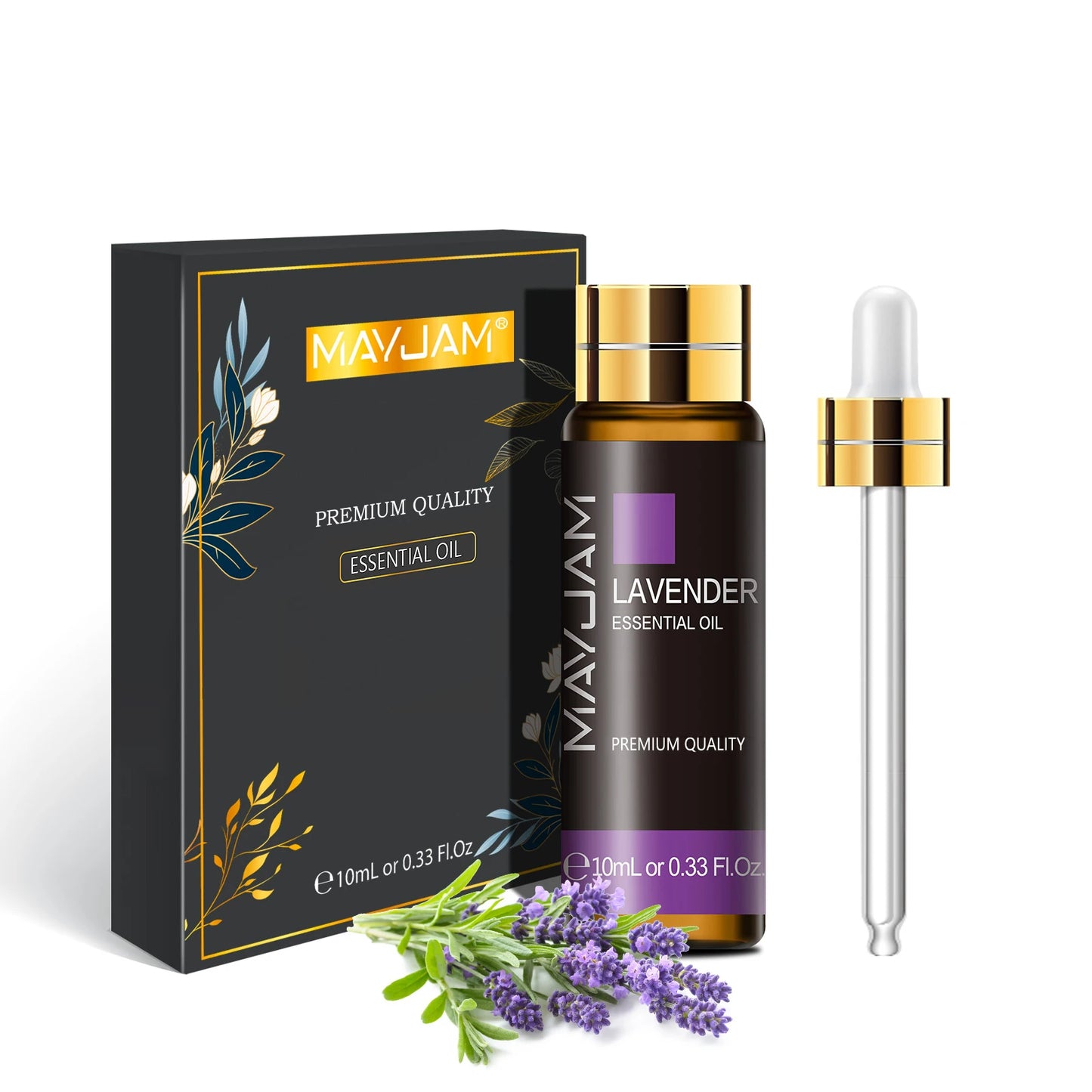 Óleo Essencial Puro 10ml – Lavanda, Sândalo, Capim-Limão para Difusor e Umidificador