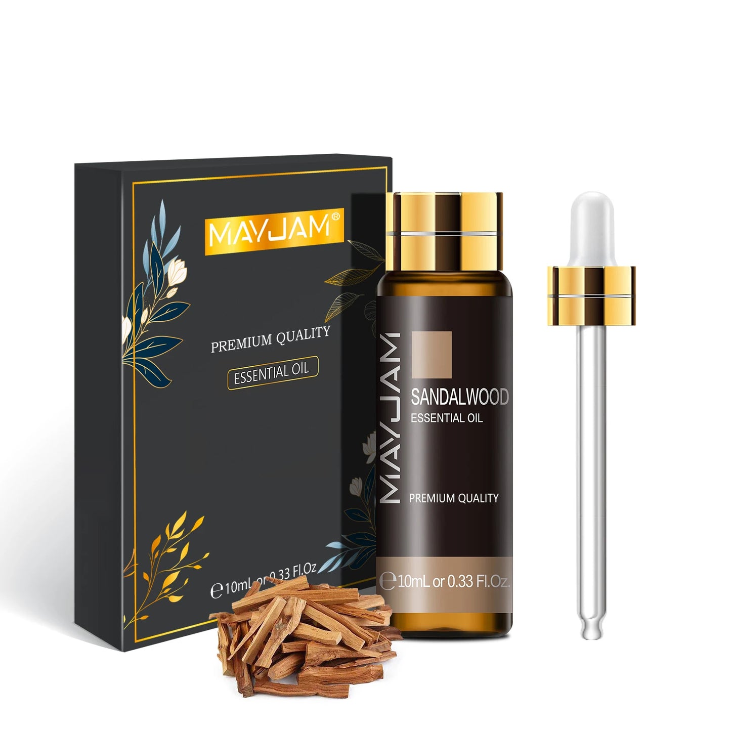 Óleo Essencial Puro 10ml – Lavanda, Sândalo, Capim-Limão para Difusor e Umidificador