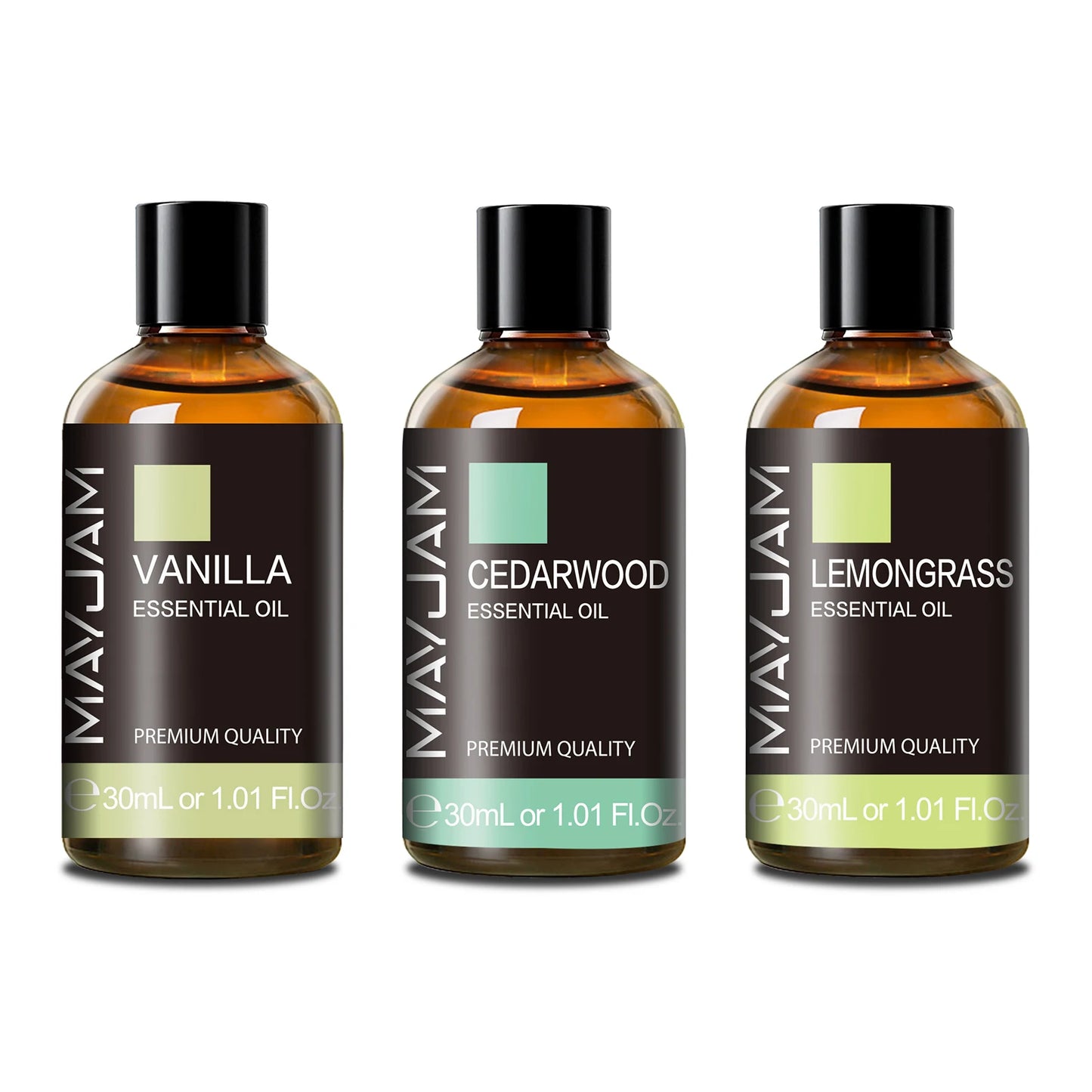 Óleo Essencial 30ml com Conta-Gotas – Limão, Eucalipto, Hortelã-Verde para Aromaterapia, Difusor e Umidificador